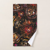 Dark Garden Autumn Glow Flowers Herfst Bad Handdoek (Handdoek)