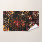 Dark Garden Autumn Glow Flowers Herfst Bad Handdoek (Handdoek)