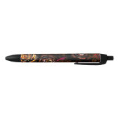 Dark Garden Autumn Glow Flowers Herfst Blauwe Inkt Pen (Bodem)