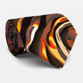 Dark Garden Autumn Glow Flowers Herfst Stropdas (Opgerold)