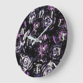 Dark Garden die Paarse Glam Flowers slaan Grote Klok (Hoek)