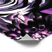 Dark Garden die Paarse Glam Flowers slaan Poster (Hoek)