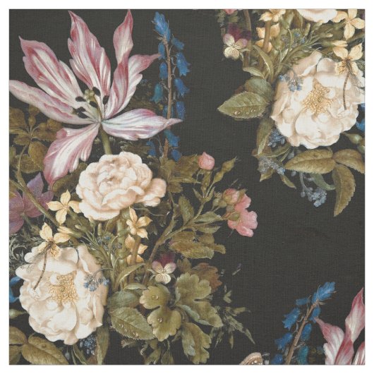 Dark Garden Floral Stof (Swatch)