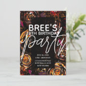 Dark Garden Herfstbloemen Herfst Verjaardagsfeest Kaart (Staand voorkant)