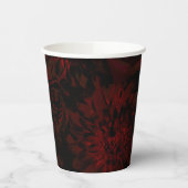 Dark Garden Red Romantic Flowers Gothic Wedding Papieren Bekers (Links)