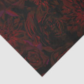 Dark Garden Red Romantic Flowers Gothic Wedding Tissuepapier (Detail)
