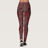 Dark Garnet Red 650000 & Spider Web Lace Leggings (Achterkant)