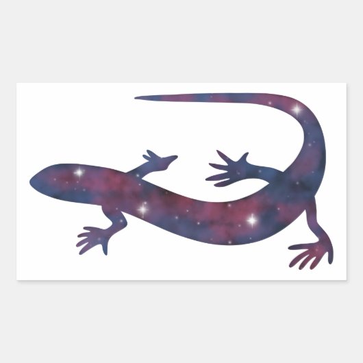 Dark Gecko Starscape-Sticker Rechthoekige Sticker (Voorkant)