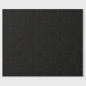 Dark Geometric Dotted with Glowing Shapes Cadeaupapier (Vlak)