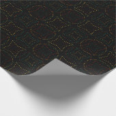 Dark Geometric Dotted  with Glowing Shapes Cadeaupapier (Hoek)