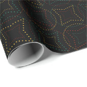 Dark Geometric Dotted  with Glowing Shapes Cadeaupapier (Rol Hoek)