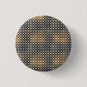 Dark Geometric Grid Abstract Pattern Design 1300 Ronde Button 3,2 Cm (Voorkant)