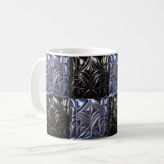 Dark Geometric Mug" Koffiemok (Voorkant links)