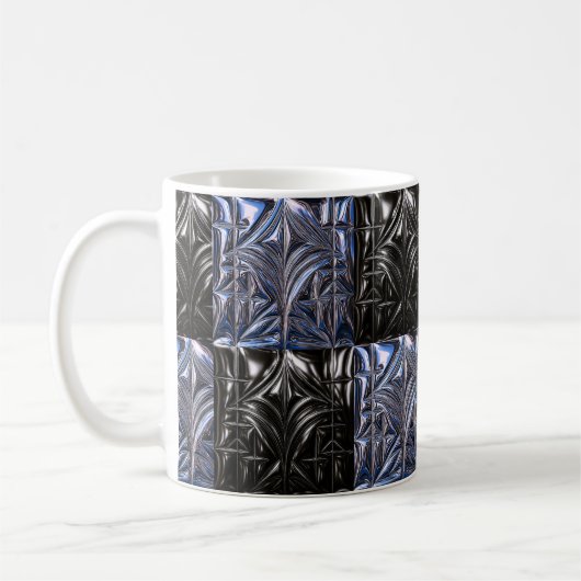 Dark Geometric Mug" Koffiemok (Links)