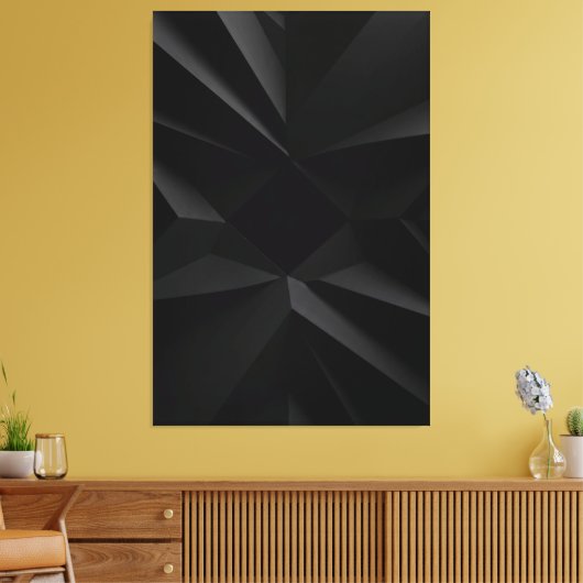 Dark Geometry Minimalist Abstract Canvas Afdruk (Insitu (Woonkamer))