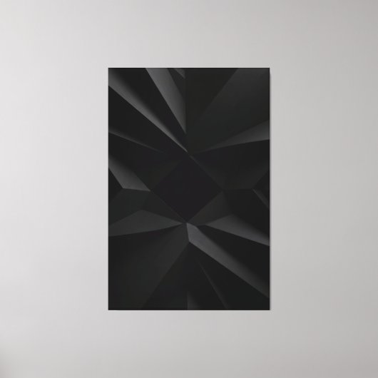 Dark Geometry Minimalist Abstract Canvas Afdruk (Voorkant)