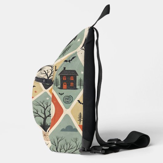 Dark ghost pattern sling bag (Rechts)