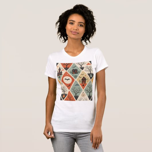 Dark ghost pattern t-shirt (Voorkant volledig)