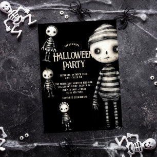 Dark Ghotic Voodoo Halloween Party Kaart