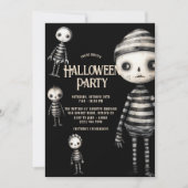 Dark  Ghotic Voodoo Halloween Party Kaart (Voorkant)