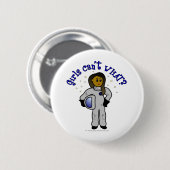 Dark Girl Astronaut Ronde Button 5,7 Cm (Voorkant /achterkant)