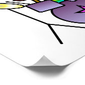 Dark Girl die Drums spelen Poster (Hoek)