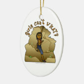 Dark Girl Rock Keramisch Ornament (Links)