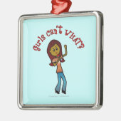 Dark Girl Singer Metalen Ornament (Links)