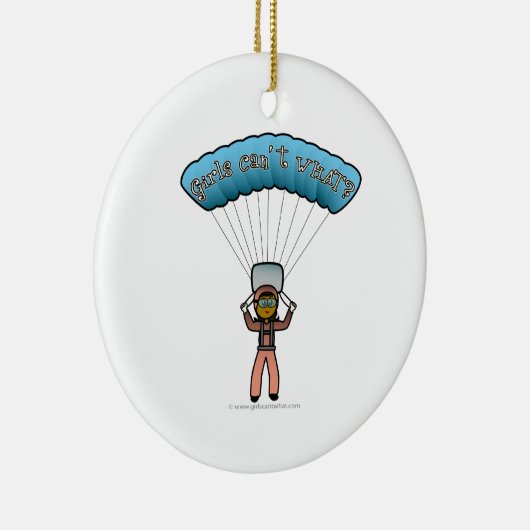 Dark Girl Sky Diver Keramisch Ornament (Rechts)