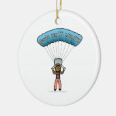 Dark Girl Sky Diver Keramisch Ornament (Links)