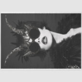 Dark Glam Rock Star met Horns Decoupage Tissuepapier (Voorkant)