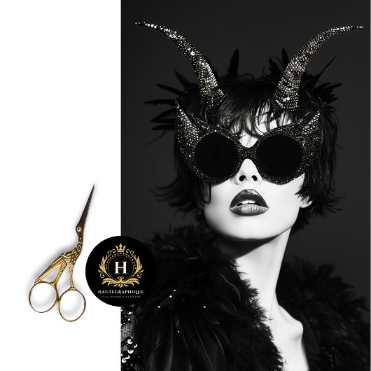 Dark Glam Rock Star met Horns Decoupage Tissuepapier