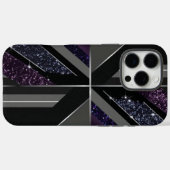 Dark Glitter Geometrische iPhone Case (Achterkant (horizontaal))