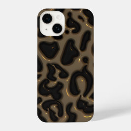 Dark Glossy Marble Aesthetic iPhone 14 Hoesje