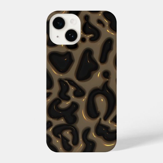 Dark Glossy Marble Aesthetic iPhone Hoesje (Achterkant)
