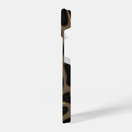 Dark Glossy Marble Aesthetic iPhone Hoesje (Linkerkant)