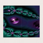 dark glowing fractal image visitekaartje (Buitenkant ongevouwen)