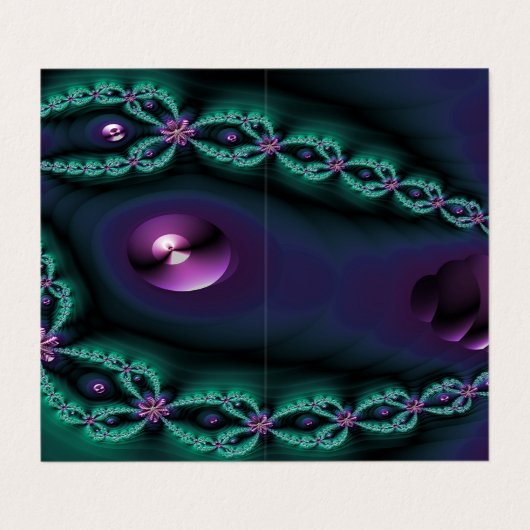 dark glowing fractal image visitekaartje (Buitenkant ongevouwen)