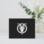 Dark Goat Baphomet, Satanic Lucifer Beelzebub Gift Aankondigingskaart (Staand voorkant)