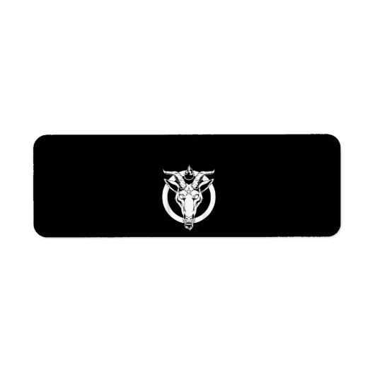 Dark Goat Baphomet, Satanic Lucifer Beelzebub Gift Etiket (Voorkant)