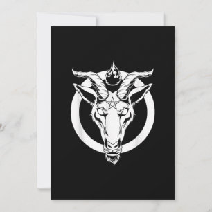 Dark Goat Baphomet, Satanic Lucifer Beelzebub Gift Feestdagenkaart