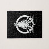Dark Goat Baphomet, Satanic Lucifer Beelzebub Gift Legpuzzel (Horizontaal)