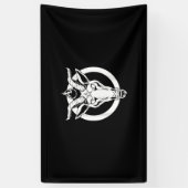 Dark Goat Baphomet, Satanic Lucifer Beelzebub Gift Spandoek (Verticaal)