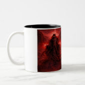 Dark God Symbol Gothic Fantasy Tweekleurige Koffiemok (Links)