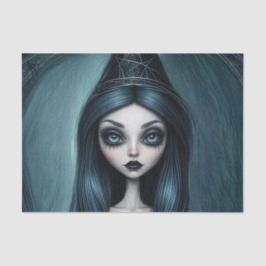 Dark Goddess Witch Decoupage Papier (Voorkant)