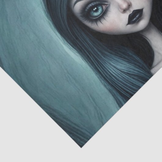 Dark Goddess Witch Decoupage Papier (Detail)