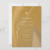 Dark Gold and Texture Orthodox Baptism Kaart (Voorkant)