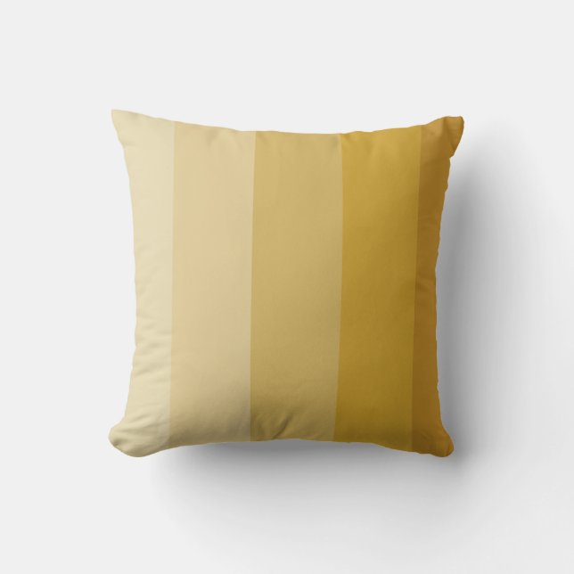 Dark Gold Ombre Stripe Kussen (Voorkant)