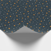Dark Gold Starry Night Holiday Wrapping Paper Cadeaupapier (Hoek)