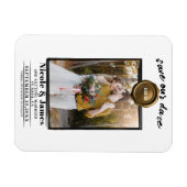 Dark Gold Wax Seal Foto Bruiloft Save the Date Magneet (Horizontaal)